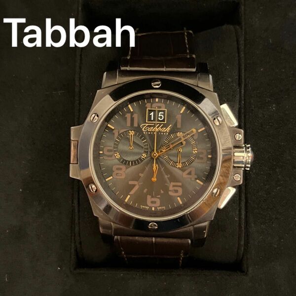 Tabbahタバー メンズクォーツクロノグラフ腕時計
