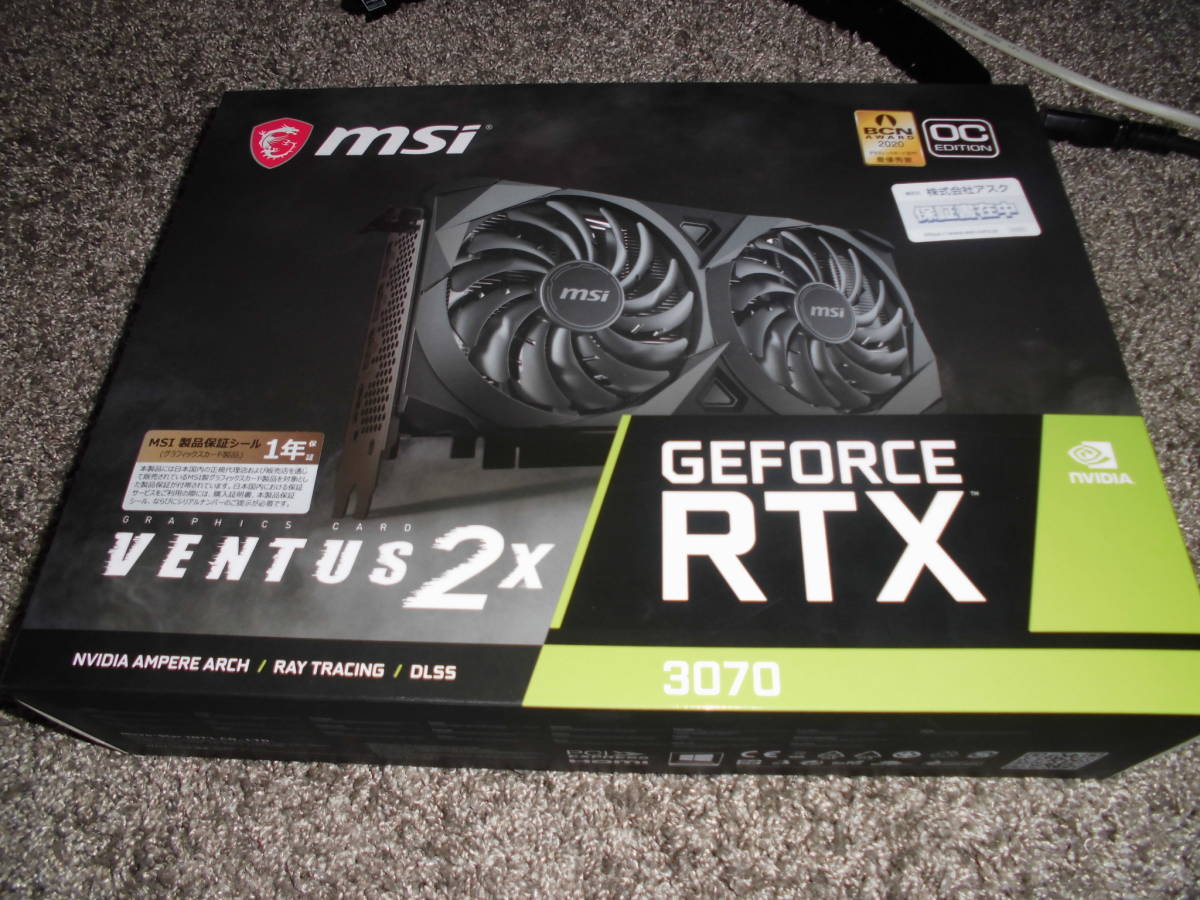 MSI GeForce RTX 3070 VENTUS 2X OC 非LHR 正常動作品| JChere雅虎拍卖代购