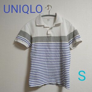 【UNIQLO ユニクロ】ドライカノコポロシャツ サイズS ボーダー柄