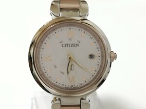 美品 CITIZEN シチズン クロスシー H060-T026613 電波ソーラー 腕時計 デイト シルバー mizu collection 5-39
