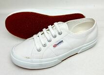 スペルガ SUPERGA ホワイト 37 23.5cm キャンバススニーカー 2750 COTU CLASSIC 訳アリ シミあり 特価 ４_画像2