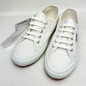 スペルガ SUPERGA ホワイト 37 23.5cm キャンバススニーカー 2750 COTU CLASSIC 訳アリ シミあり 特価 ５