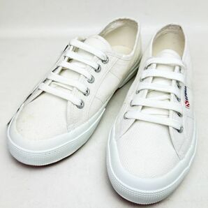 スペルガ SUPERGA ホワイト 37 23.5cm キャンバススニーカー 2750 COTU CLASSIC 訳アリ シミあり 特価 ６