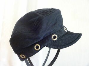 （Ray BEAMS）アクセサリー　男女兼用　黒色　キャスケット　サイズ５７・５cm　キャップ　帽子　コットン帽