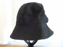 （WEGO）男女兼用　黒色帽子　バケットハット　スタイルキャップ　サイズ５７・５cm　キャップ　帽子　コットン帽_画像5