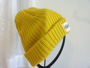 （CARE LABEL）男女兼用　橙色　編み込みハット　ニット帽　サイズ５６cm〜５８cm　キャップ　帽子　韓国製