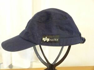 （ALPHA INDUSTRIAL）メンズ　紺色帽子　ワークキャップ　サイズ５７cm〜５９cm　キャップ　帽子　コットン帽