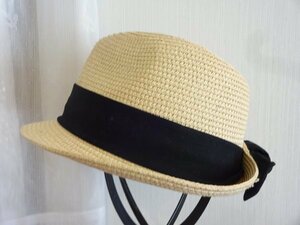 ・全日本帽子協会・レディース・ガールズ　中折れハット　ペーパーハット　サイズ５７cm〜５９cm　キャップ　帽子