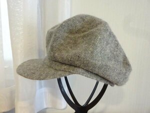 ・シゲマツ ・レディース・ガールズ　灰色帽子　キャスケット　サイズ５７・５cm　キャップ　帽子　ウール使用