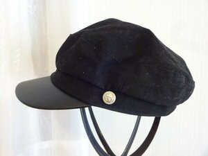 ↑AZUL↑by Moussy　男女兼用　黒色帽子　キャスケット　サイズ５６cm〜５８cm　キャップ　帽子　コットン帽
