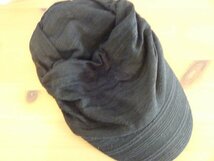 ⊆ Gural ⊆メンズ　ワークキャップ スタイル帽子　黒色ハット　サイズ５７cm〜５９cm　キャップ　帽子　NAKASHIMA_画像5