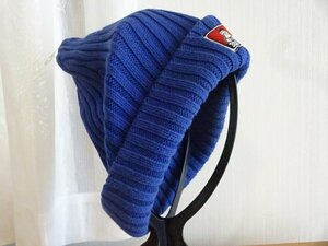 ⊆ BEN DEVIS ⊆　メンズ・レディース　青色帽子　編み込みニット帽　サイズ５６cm〜５９cm　キャップ　帽子