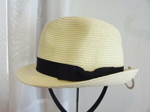 ≡ 全日本真田帽子≡ メンズ　中折れハット　スタイル帽子　サイズ５７・５cm　ペーパーハット キャップ　帽子