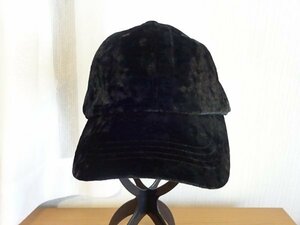 ／センバドー／レディース・ガールズ　黒色帽子　ベロアキャップ　サイズ５７cm〜５９cm　キャップ　帽子　タグ付
