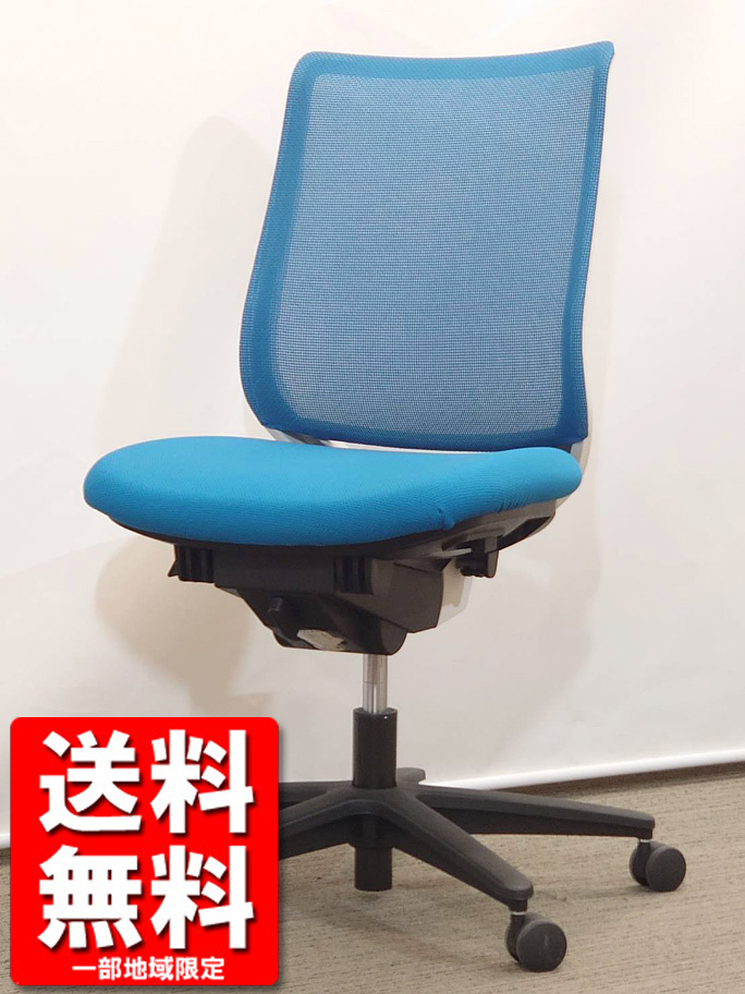 メーカー直送 コクヨ オフィスチェア 椅子 イス チェア ミトラ2 L型肘 ランバー付 ホワイトグレー ターコイズ 代引不可 ✨ブランドショッパー付き✨  家具、インテリア