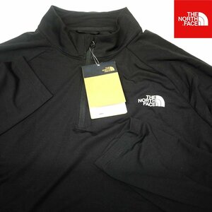 USA限定新品 ノースフェイス FLASHDRY ストレッチ 1/4ジップ長袖シャツ(M) ブラック THE NORTH FACE ハーフドーム 日本未発売/ka86