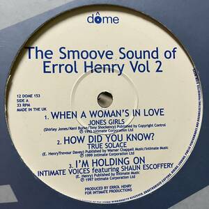 THE SMOOVE SOUND OF ERROL HENRY Vol.2 The Jones Girls Richard Anthony Davis Lovers for Life Bizzi Love Me Tonite Chris Ballin Cry