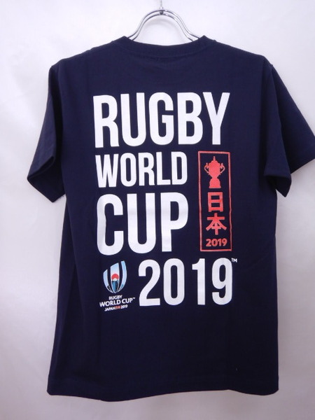 ラグビーワールドカップ 公式Tシャツ 日本代表　★紺　★背中に文字　レア商品 　Sサイズ　★本体価格3900円　★送料無料