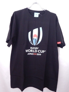 ラグビーワールドカップ 公式Tシャツ 日本代表　★黒色　★前プリント　レア商品 XLサイズ　★本体価格3900円　★送料無料