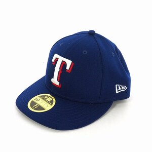 ニューエラ NEW ERA LP 59FIFTY MLBオンフィールド テキサス・レンジャーズ ゲーム キャプ 帽子 7 1/4 ダークロイヤル メンズ