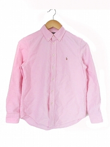  Polo Ralph Lauren POLO RALPH LAUREN button down shirt long sleeve one Point pink 10-12 Kids 