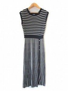 k Miki .k Kumikyoku KUMIKYOKU One-piece maxi height no sleeve border stripe navy white 2 lady's 