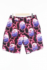 アベイシングエイプ A BATHING APE BAPE Lightning Track Shorts 水陸両用 ベイプ ライトニング ショート パンツ 001SPG801003X M 黒 ブラ