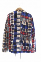 サカイ sacai 21SS FLANNEL PLAID MIX BLOUSON 21-02486M フランネル チェック シャツ ブルゾン 長袖 1 マルチカラー ブランド古着ベクトル_画像2