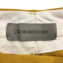 ザシークレットクロゼット The SECRETCLOSET パンツ ワイド ガウチョ クロップド 無地 タック ハイウエスト 1 黄 イエロー レディース_画像5