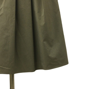 ナチュラルビューティー NATURAL BEAUTY Purpose スカート フレア プリーツ 膝丈 リボンベルト 無地 38 緑 グリーン レディースの画像3