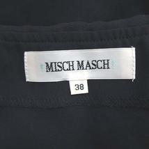 ミッシュマッシュ MISCH MASCH ブラウス ノースリーブ フリル ローカラー リボン 38 紺 ネイビー /CT レディース_画像6