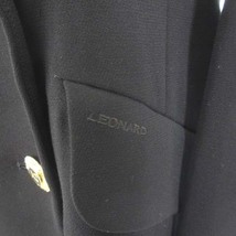 レオナール LEONARD FASHION ダブル テーラード ジャケット ブレザー シルク100% 金ボタン ブラック 黒 11 M位 ■YGT レディース_画像6
