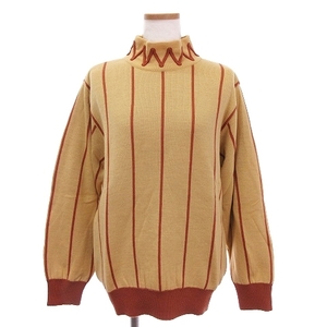  Christian Dior Christian Dior SPORTS beautiful goods Vintage knitted sweater long sleeve high‐necked wool stripe yellow yellow L #G