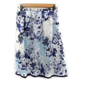  SunaUna Sunauna flair skirt mi leak height floral print 38 blue blue /SM23 lady's 