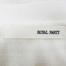 ロイヤルパーティー ROYAL PARTY ニット カーディガン 長袖 Vネック ロング 刺繍 花柄 F 白 ホワイト トップス /RT レディース_画像6