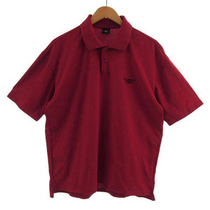 ミズノ MIZUNO ティーゾイド T-ZOID ポロシャツ 半袖 ロゴ刺繍 速乾 レッド 赤 L メンズ