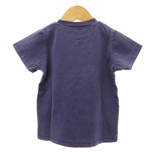 未使用品 グラミチ GRAMICCI タグ付き キッズ ファジーGロゴ Tシャツ KIDS FUZZY G-LOGO TEE G3SK-T057-K パープルピグメント 100 キッズの画像2