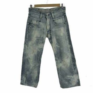 ジースターロウ G-Star RAW ジーンズ デニム ストレート ダメージ加工 ウォッシュ加工 ボタンフライ コットン ブルー 青 29 メンズ