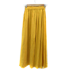 car juKhaju flair skirt gathered skirt maxi height long height plain mustard yellow /YS29 lady's 