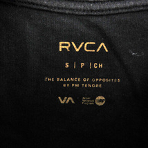 ルーカ RVCA Tシャツ カットソー 半袖 ラウンドネック ロゴ S 黒 ブラック /YS31 メンズ_画像4