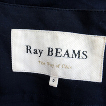 レイビームス Ray Beams ジャケット ブルゾン ミドル丈 薄手 無地 ジップアップ 0 紺 ネイビー /SY36 レディース_画像3