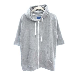  Beams BEAMS Parker Zip up pie ru 7 minute sleeve M gray /CT lady's 