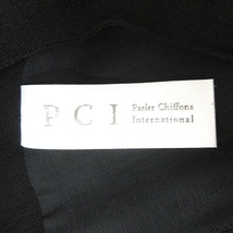 パルレシフォンインターナショナル Parlet Chiffons International PCI ワンピース ミニ ノースリーブ フリル M 黒 ブラック レディース_画像5