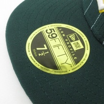 ニューエラ NEW ERA 59FIFTY LOW PROFILE LP Pinstripe MLB オークランド・アスレチックス キャップ ピンストライプ ダークグリーン 7 1/2_画像6