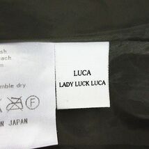 レディラックルカ LADY LUCK LUCA スカート ボトムス ロング丈 プリーツ 光沢 イージー オリーブ ※EKM レディース_画像4