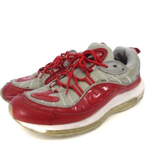 ナイキ NIKE SUPREME × AIR MAX 98 GREY/RED シュプリーム エアマックス 98 グレー/レッド 844694-600 スニーカー 27.5cm 靴 シューズ