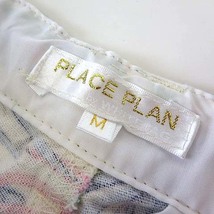 PLACE PLAN プレイスプラン ショートパンツ ハーフパンツ 花柄 ボタニカル リネン コットン M 白 ホワイト ピンク 緑 青 ブルー メンズ_画像4