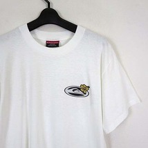 クイックシルバー QUIKSILVER Tシャツ ロゴ プリント クルーネック コットン 半袖 S 白 ホワイト メンズ_画像3