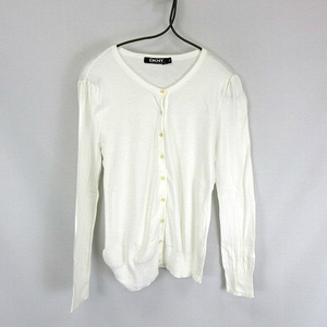  Donna Karan New York DKNY cotton long sleeve cardigan long sleeve white white P lady's 