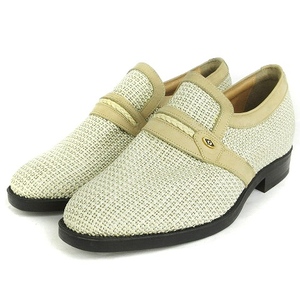 no Rudy -niNORDINI Secret shoes Loafer knitting beige group 24.0 4E #GY13 men's 